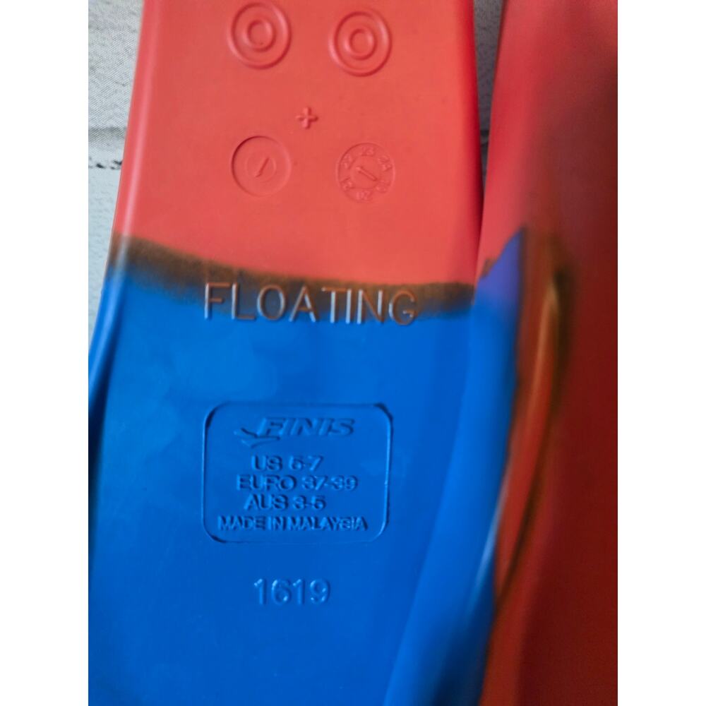 Finis Long Floating Fins Size US  5-7 - Picture 2 of 5